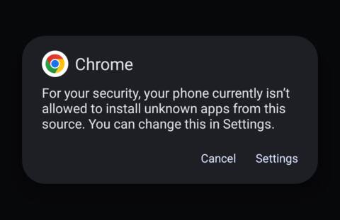 Dialog Android: HP belum diizinkan menginstal aplikasi tidak dikenal dari sumber ini